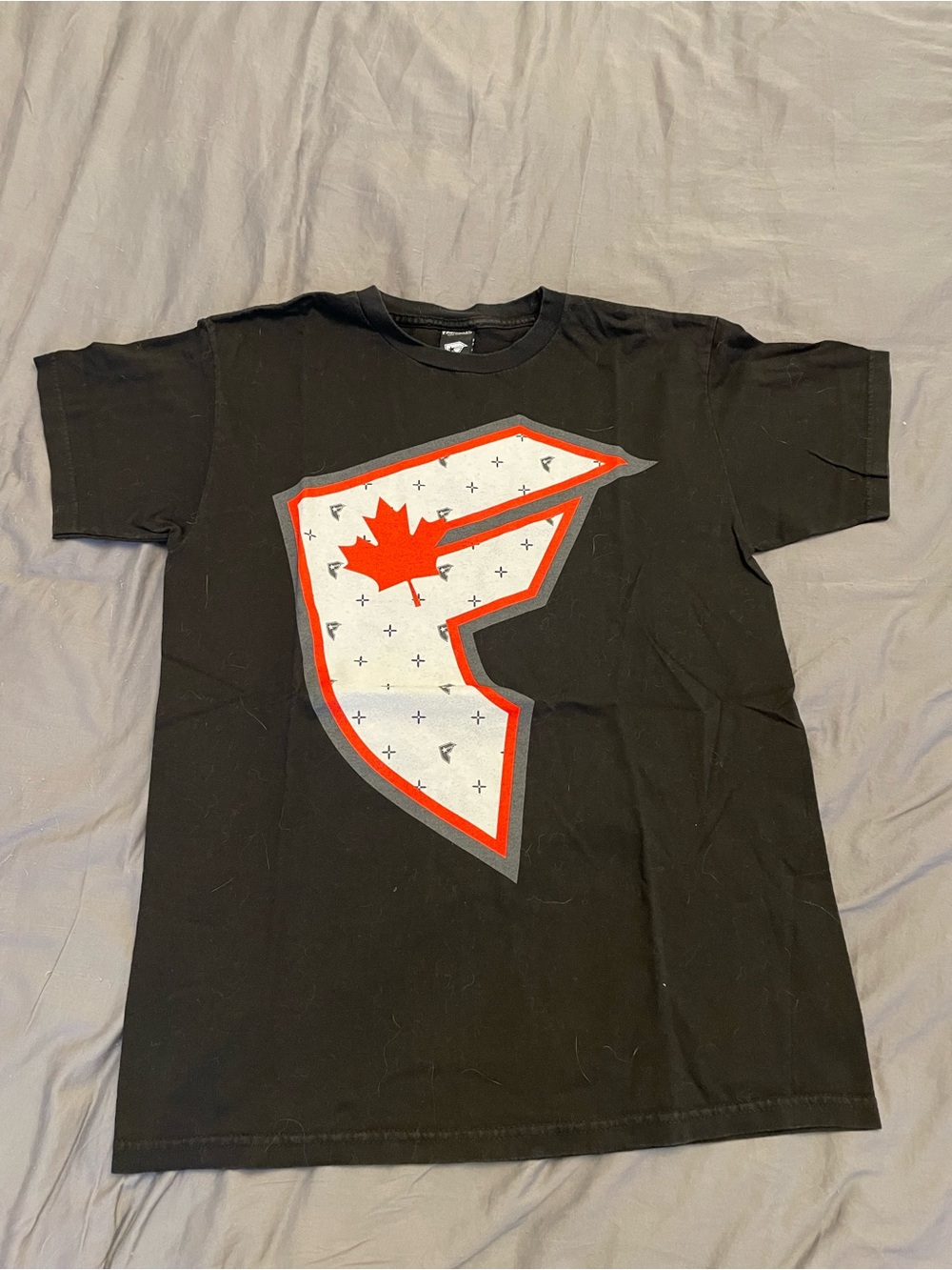 Famous Stars & Straps Black T-Shirt with Red and White Logo
